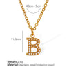 316L Stainless Steel Letter Pendant Necklace Fashion Cold Style Electroplating