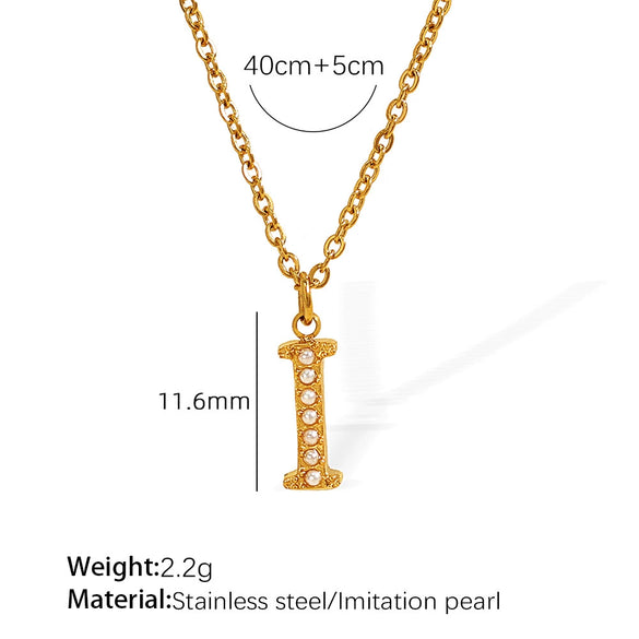 316L Stainless Steel Letter Pendant Necklace Fashion Cold Style Electroplating