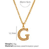 316L Stainless Steel Letter Pendant Necklace Fashion Cold Style Electroplating