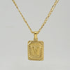 316L Stainless Steel Letter Pendant Necklace For Men Figaro Chain