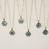316L Stainless Steel Letter Polygon Pendant Necklace For Women With Electroplating Treatment