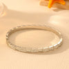 Titanium Steel Light Luxury Bracelet With White Shellfish Diamond Buckle And Electroplating Treatment