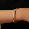 Titanium Steel Light Luxury Bracelet With White Shellfish Diamond Buckle And Electroplating Treatment