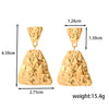Titanium Steel Light Luxury Flower Geometric Retro Earrings With Electroplating