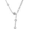 Titanium Steel Light Luxury Geometric Tassel Women's Clavicle Chain With Electroplating