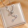 Titanium Steel Light Luxury Geometric Tassel Women's Clavicle Chain With Electroplating