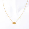 Titanium Steel Light Luxury Letters Numbers Text Electroplated Pendant Necklace For Women