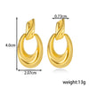 Titanium Steel Light Luxury Star Flower Tassel Earrings With Electroplating