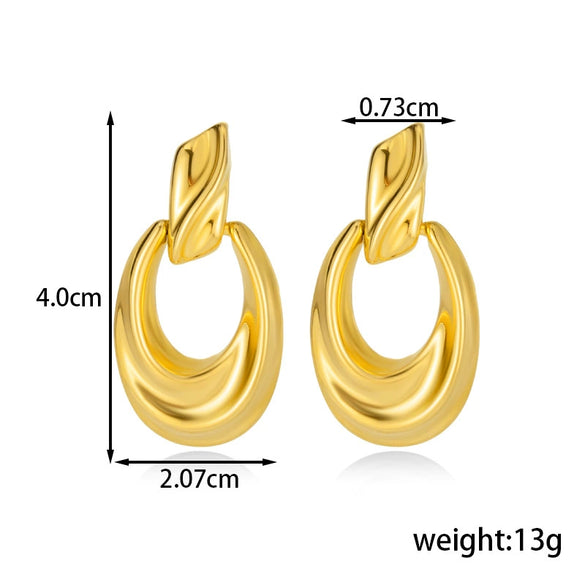 Titanium Steel Light Luxury Star Flower Tassel Earrings With Electroplating