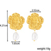 Titanium Steel Light Luxury Star Flower Tassel Earrings With Electroplating