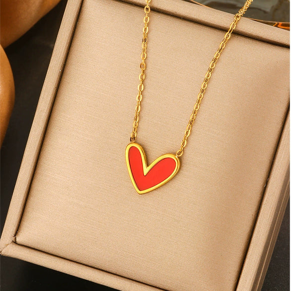 Titanium Steel Light Luxury Women's Necklace With Electroplating Design Constellation Heart Fruit And Various Shapes Pendant And Conventional Chain