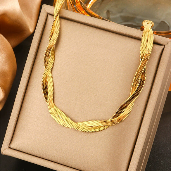 Titanium Steel Light Luxury Women's Necklace With Electroplating Design Constellation Heart Fruit And Various Shapes Pendant And Conventional Chain