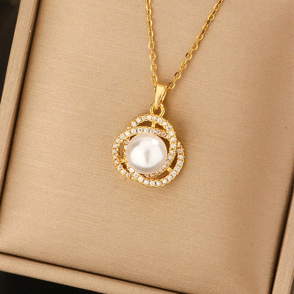Titanium Steel Light Luxury Women's Necklace With Electroplating Design Constellation Heart Fruit And Various Shapes Pendant And Conventional Chain