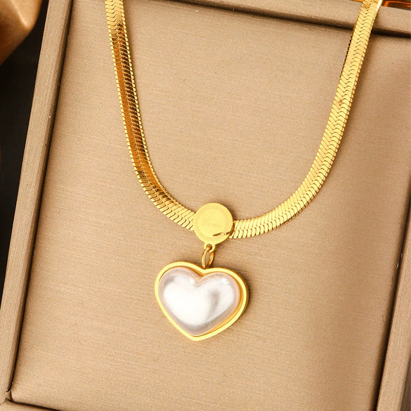 Titanium Steel Light Luxury Women's Necklace With Electroplating Design Constellation Heart Fruit And Various Shapes Pendant And Conventional Chain