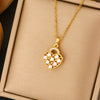 Titanium Steel Light Luxury Women's Necklace With Electroplating Design Constellation Heart Fruit And Various Shapes Pendant And Conventional Chain