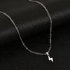 Titanium Steel Lightning Pendant Unisex Necklace With Geometric Style And Electroplating Treatment