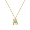Titanium Steel Love Bear Cartoon Geometric Electroplated Necklace For Female