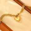 Titanium Steel Love Heart Bracelet For Women Electroplated Sweet Jewelry