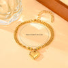 Titanium Steel Love Heart Bracelet For Women Electroplated Sweet Jewelry