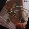 Titanium Steel Love Letter Necklace For Women With Ball Chain And Dripping Oil Letter Pendant Elegant Fashion Jewelry