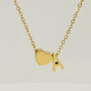 316L Stainless Steel Love Letter Necklace With English Letter Pendant And Cross Chain