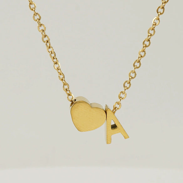 316L Stainless Steel Love Letter Necklace With English Letter Pendant And Cross Chain