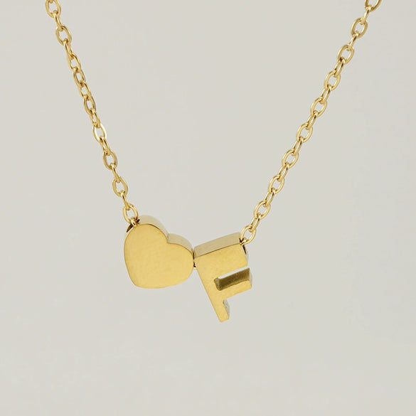 316L Stainless Steel Love Letter Necklace With English Letter Pendant And Cross Chain