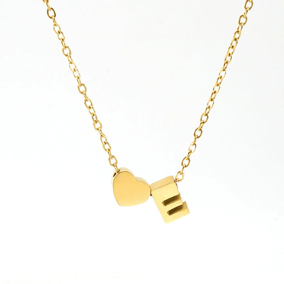 316L Stainless Steel Love Letter Necklace With English Letter Pendant And Cross Chain