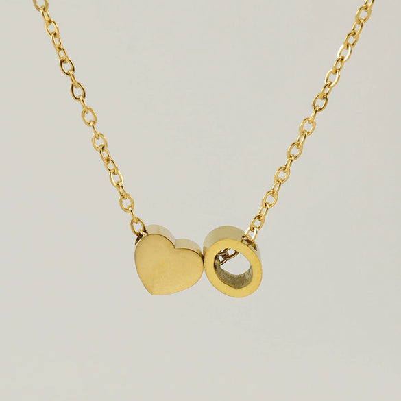 316L Stainless Steel Love Letter Necklace With English Letter Pendant And Cross Chain