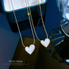 Titanium Steel Love Motherofpearl Normcore Style Cartoon Geometric Furnace Real Gold Plated Necklace For Women