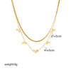 Titanium Steel Love Pendant Necklace Double Layer Stacked Electroplated Fashion Simple Style