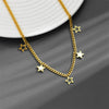 Titanium Steel Love Star Butterfly Four Leaf Clover Necklace Bracelet Earrings Suit With Water Drops And Bell Patterns