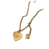 Titanium Steel Loveshaped Geometric Light Luxury Gold Inlaid Women's Cross Chain Necklace