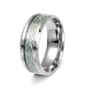 Titanium Steel Luminous Dragon Pattern Ring Electroplating Jewelry Unisex