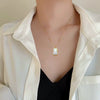 Titanium Steel Mermaid Style Geometric Electroplating Women's Necklace