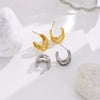 Titanium Steel Metal Mosquito Coil Ear Clip Earring With Electroplating Geometric Design Unisex
