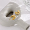 Titanium Steel Metal Mosquito Coil Ear Clip Earring With Electroplating Geometric Design Unisex
