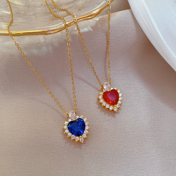 Titanium Steel Micro Diamond Ochain Necklace With Geometric Pattern And Cartoon Style For Women