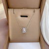 Titanium Steel Micro Inlaid Real Gold Full Diamond Geometric Women's Light Luxury Small Waist Clavicle Necklace