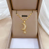 Titanium Steel Microinlaid Diamond Geometric Cartoon Style Necklace