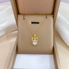 Titanium Steel Microinlaid Diamond Geometric Cartoon Style Necklace