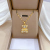 Titanium Steel Microinlaid Diamond Geometric Cartoon Style Necklace