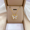 Titanium Steel Microinlaid Diamond Geometric Cartoon Style Necklace