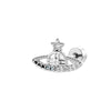 Titanium Steel Micropaved Zircon Saturn Cartilage Piercing Ear Bone Nail For Women Fashion Design