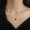 Titanium Steel Minimal Wind Furnace Real Gold Electroplated Geometric Cartoon Necklace For Unisex