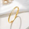 Titanium Steel Minimalist Polishing Women's Dot Diamond Bracelet