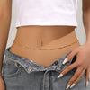 Titanium Steel Minimalist Sweet Style Singlelayer Blade Waist Body Chain For Female
