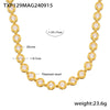 316L Stainless Steel Mixed Color 3A Zircon Bracelet And Necklace Jewelry Set With Pvd Vacuum Plating