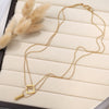 316L Stainless Steel Multi Layer Clavicle Chain Women's Fashion Cold Style Electroplated Necklace