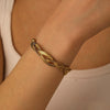 Titanium Steel Multilayer Electroplated Cartoon Style Snake Clip Bead Stacking Bracelet